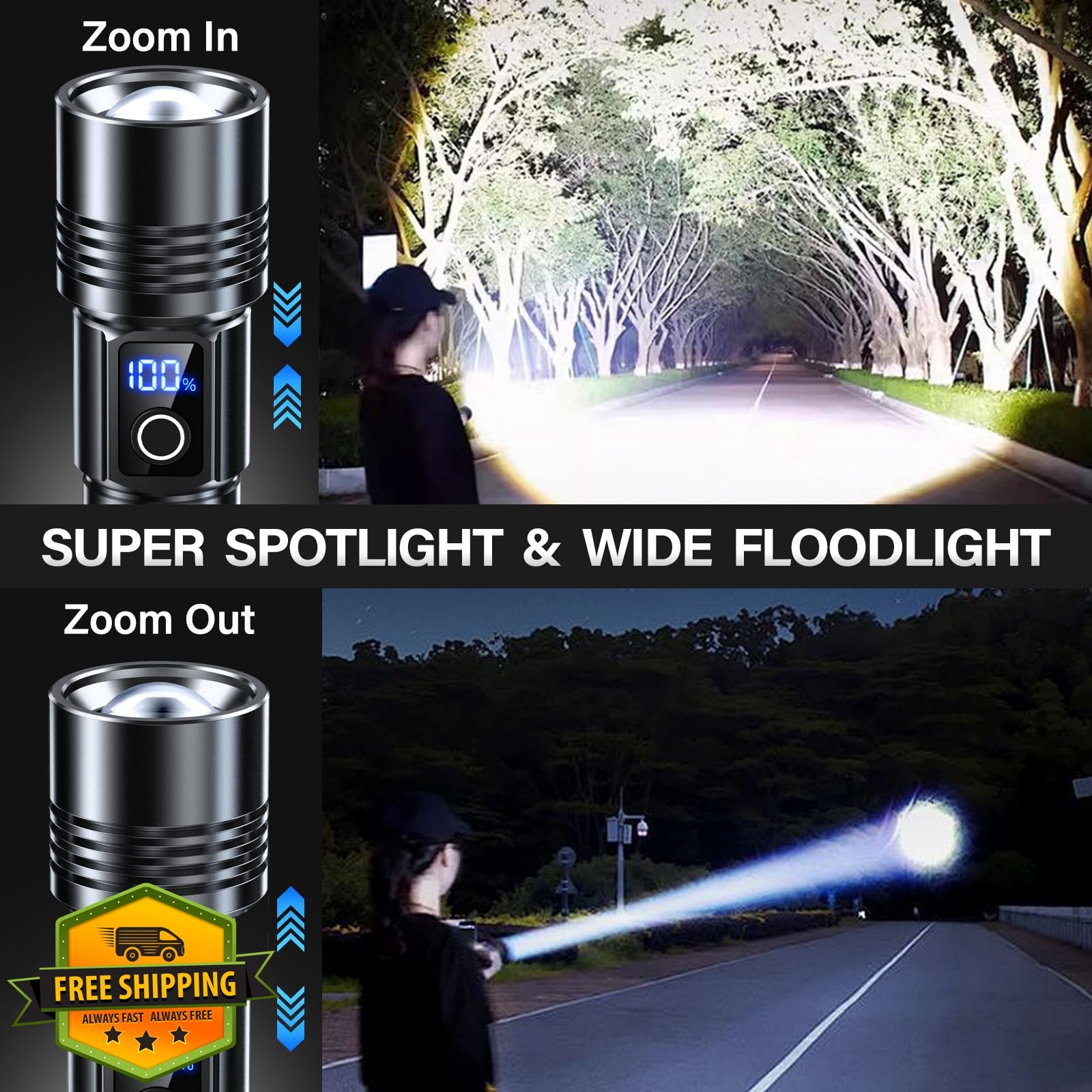 AKNEAR Rechargeable LED Flashlight