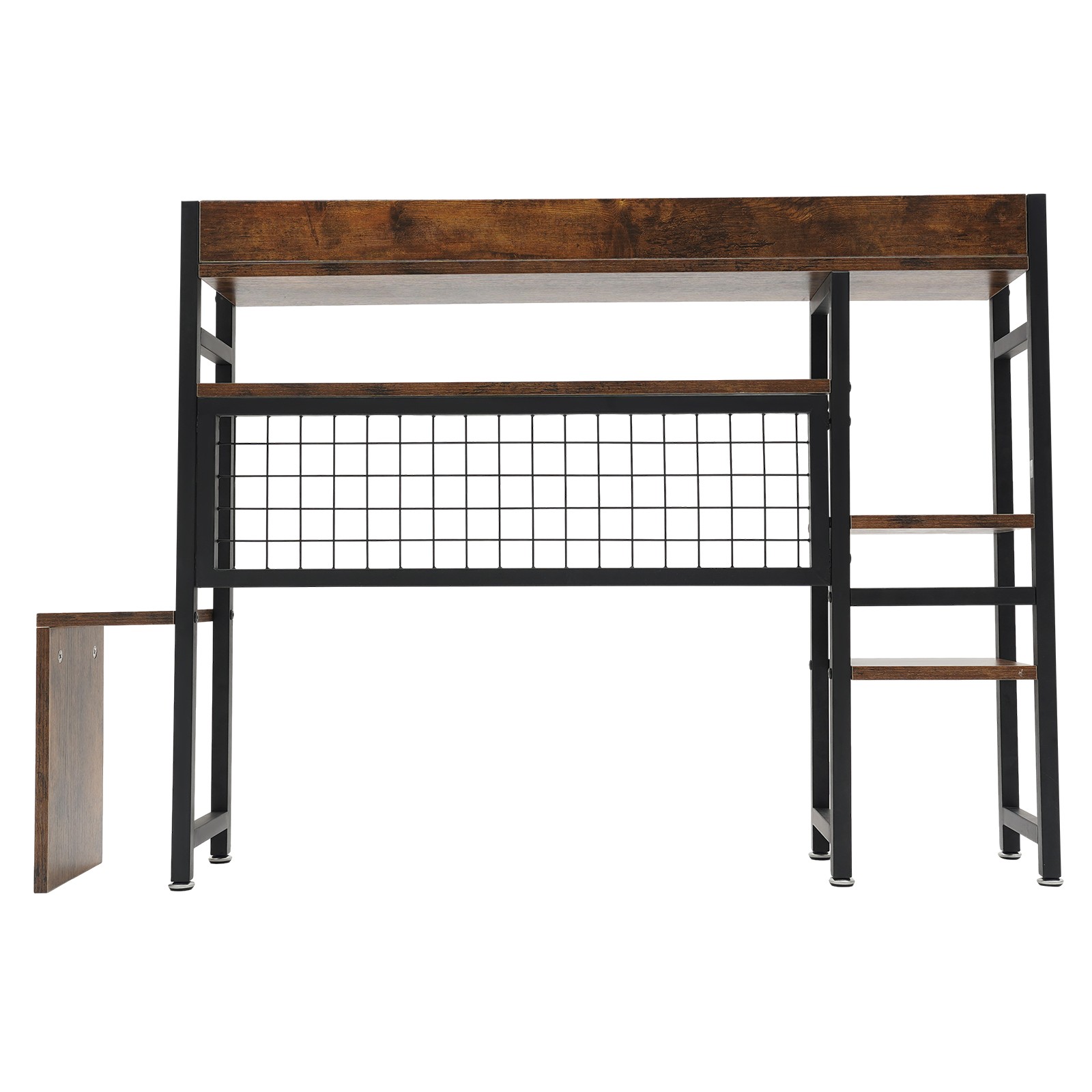 Rustic Desktop Bookshelf Multipurpose Countertop Display Shelf for Office Home