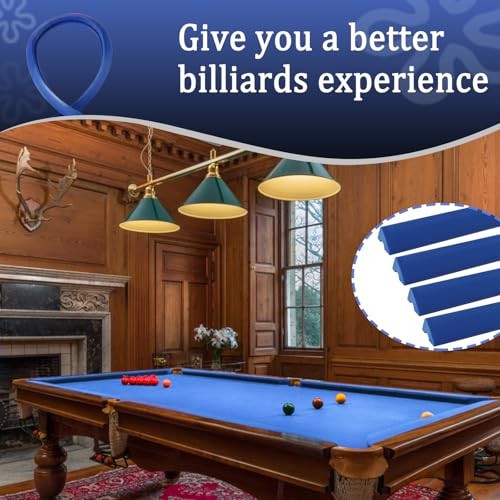 8ft Pool Table Replacement Kit, Pool Table Bumpers (Set of 6) BULE WITH CLOTH