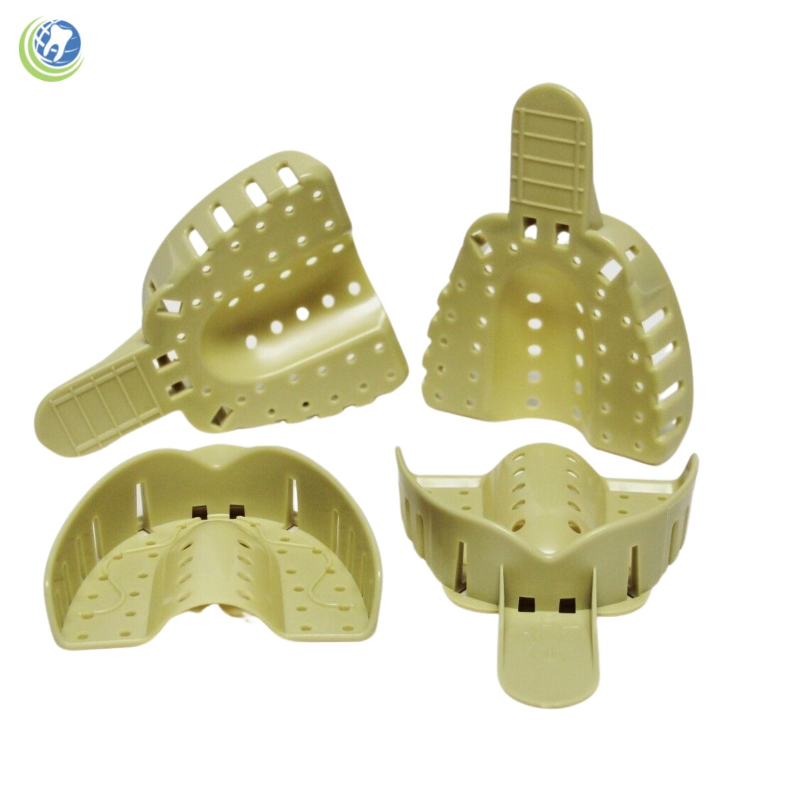 36 Pcs Dental Plastic Impression Trays Perforated Autoclavable Upper Large UL #1