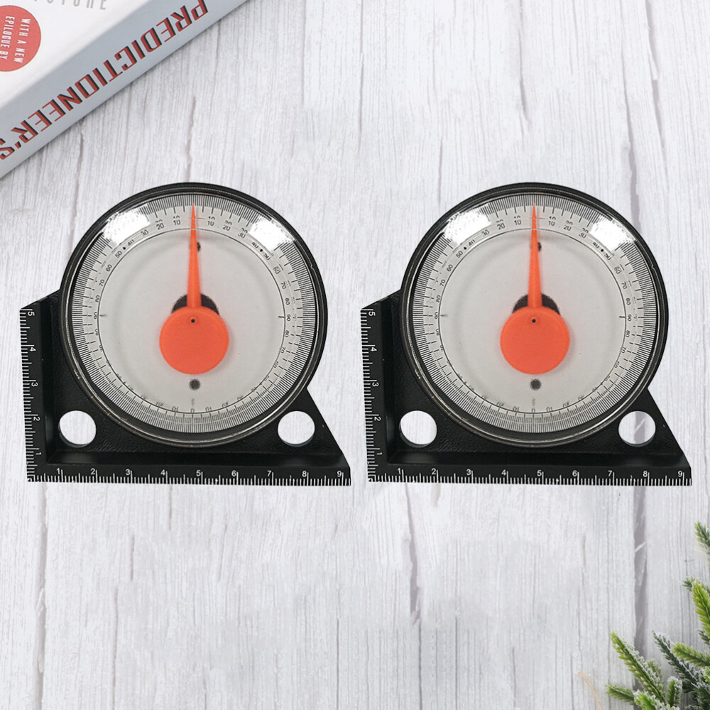 2 Pcs Level Ruler Angle Measure Inclination Meter Inclinometer Tilt