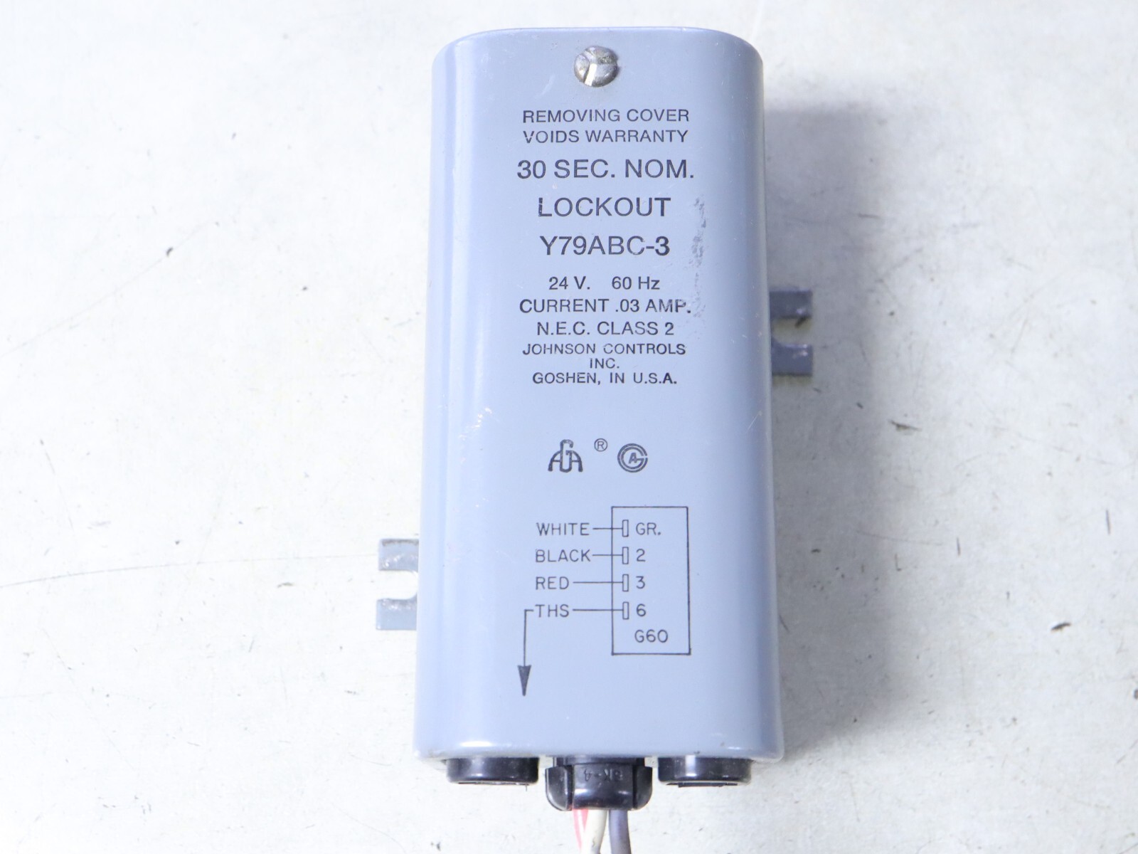 Johnson Controls Y79ABC-3 Furnace Ignition Control 30 Sec. Nom. Lockout