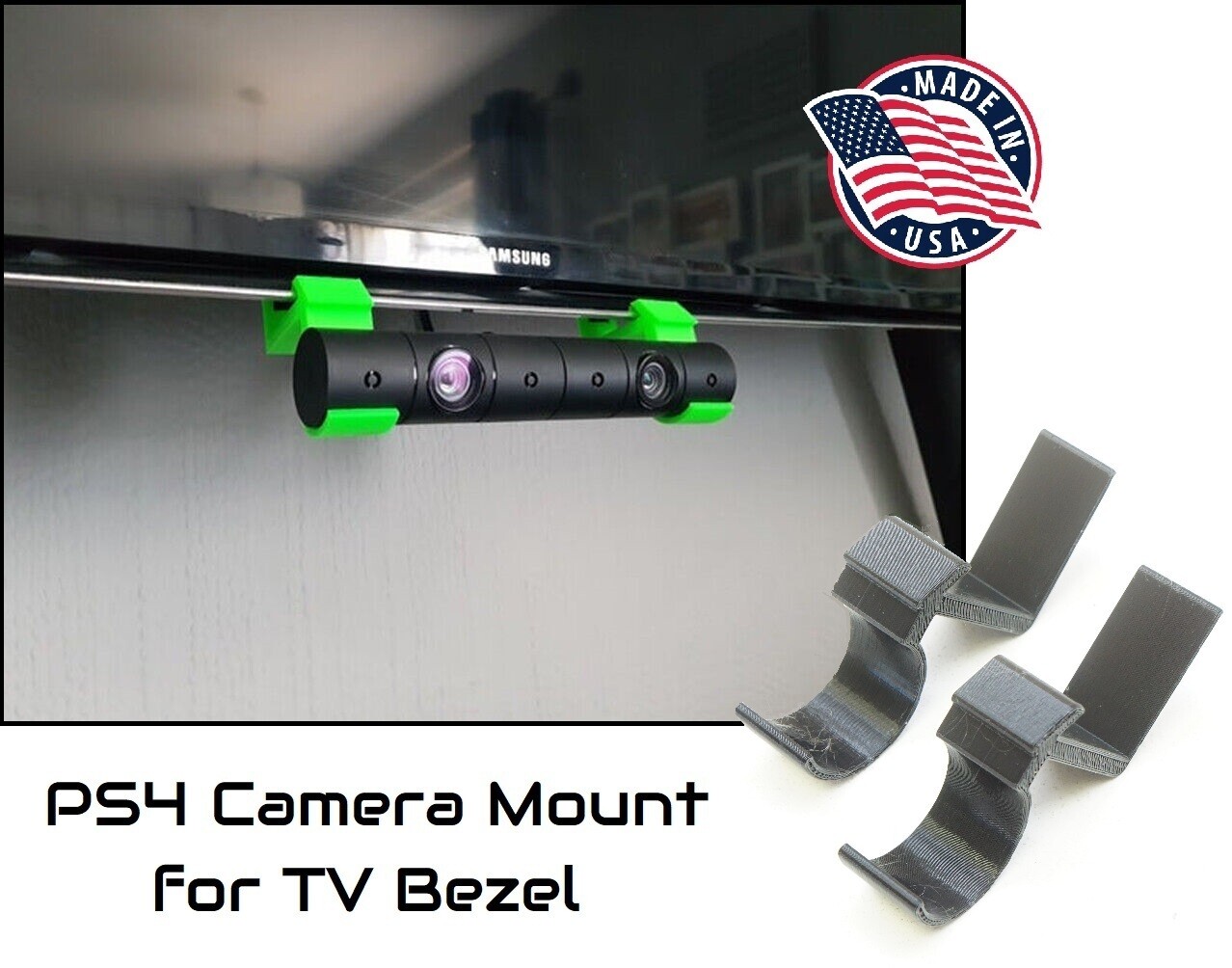 3D Printed Circular Camera TV Clip Mount for Playstation 4 Move PS4
