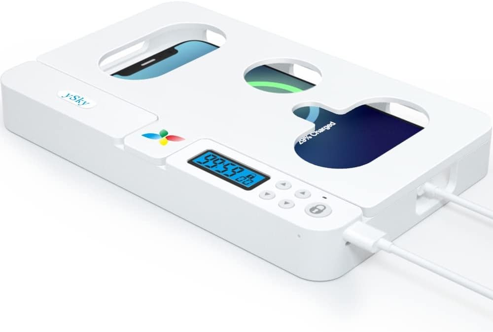 ySky Portable Phone Lock Box with Timer for iPhone and Android Phones, Self-Cont
