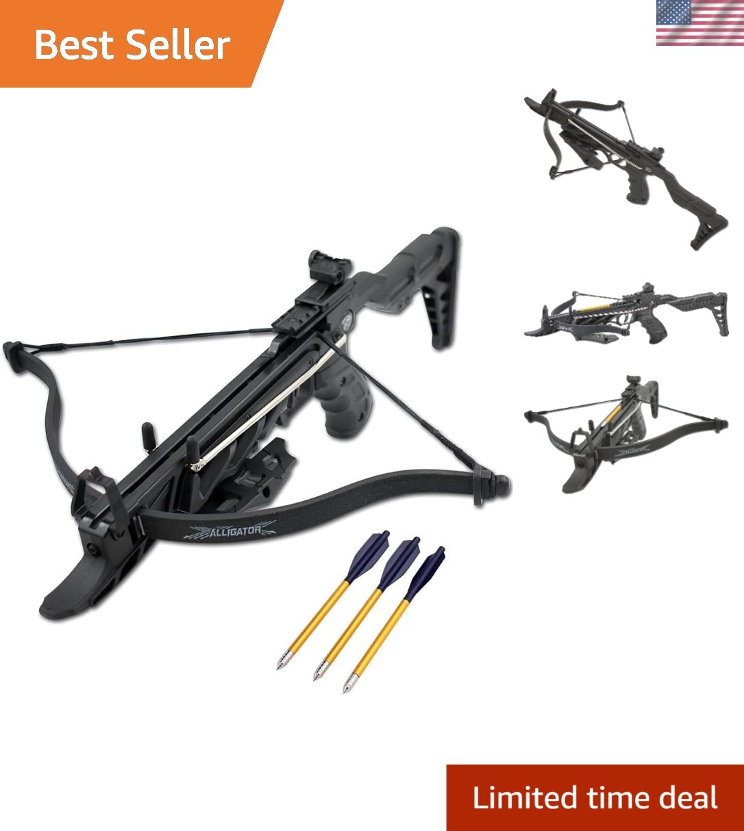 Cobra Tactical Self-Cocking Crossbow - 80 lbs, 225 FPS with Adjustable Options