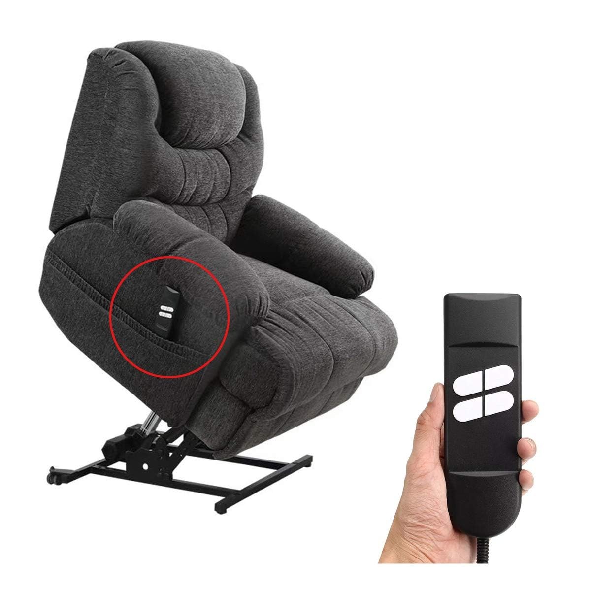 Up and Down 4 Button 5pin Roll Line 180° Electric Sofa Remote Hand Control fo...