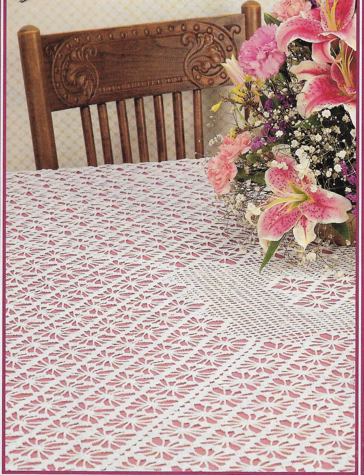 Spiderweb Tablecloth crochet pattern instructions