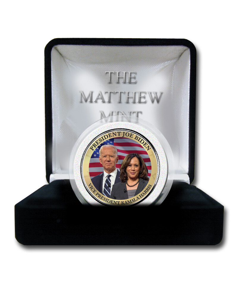 Biden Harris Coin Colorized JFK half Dollar