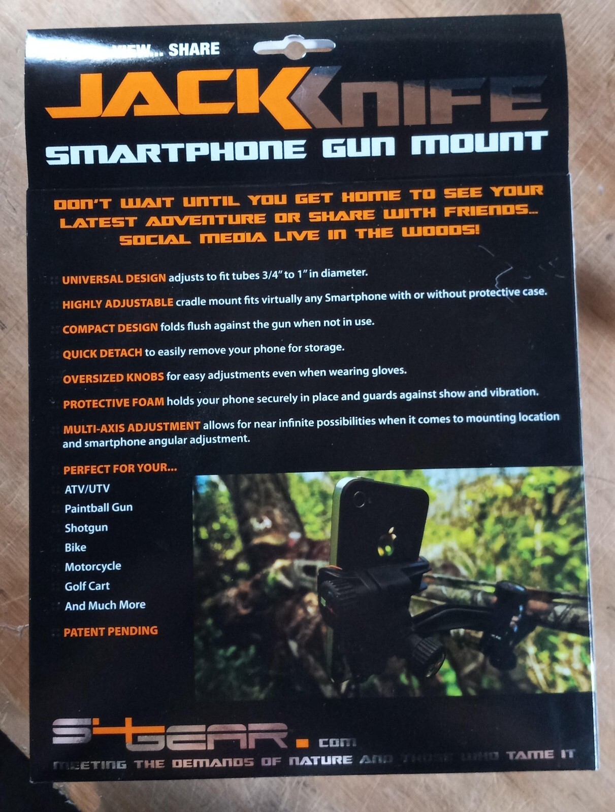 S4 Gear JackKnife Smartphone Gun mount