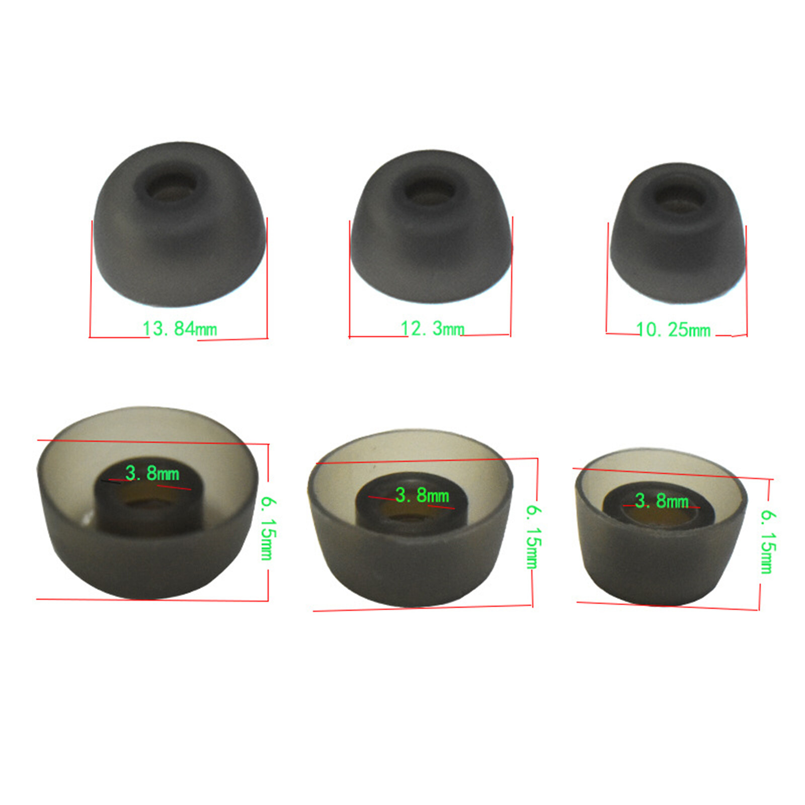 Replacement Silicone Ear Buds Ear Tips for Jabra Elite 75t/65t/Active Headsets