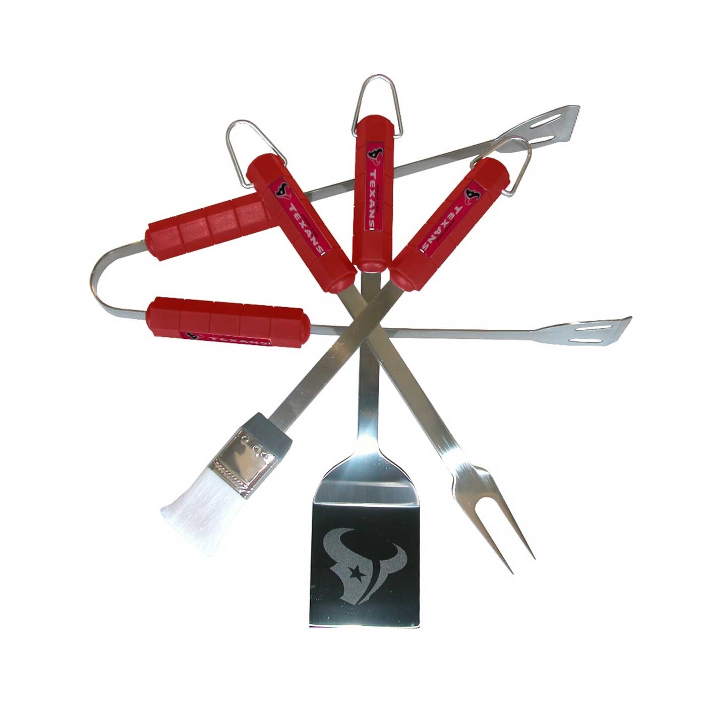 Houston Texans Barbecue Set NFL Spatula Fork Brush Tongs