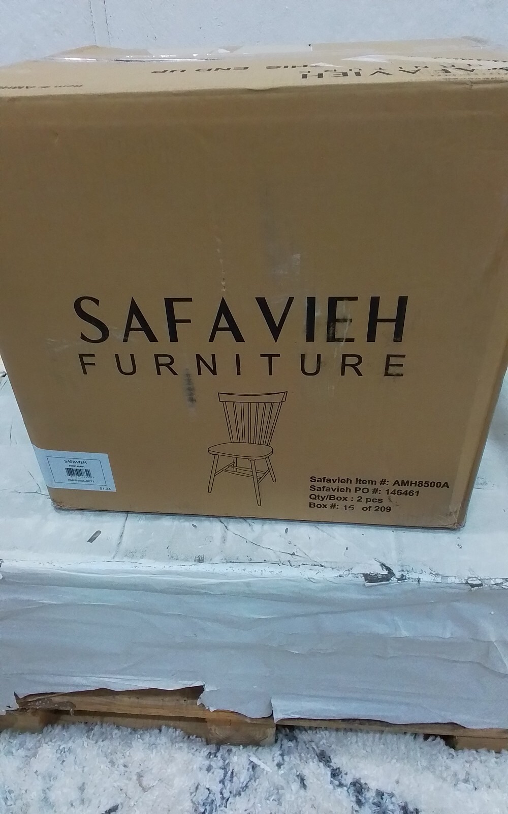 Safavieh PARKER SPINDEL SIDE CHAIR, Reduced Price 2172756938 AMH8500A