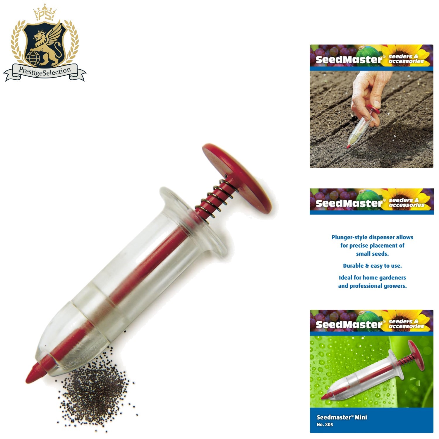 Effortless Seed Planting with Mini Seedmaster 805 - Ideal for Outdoor Use
