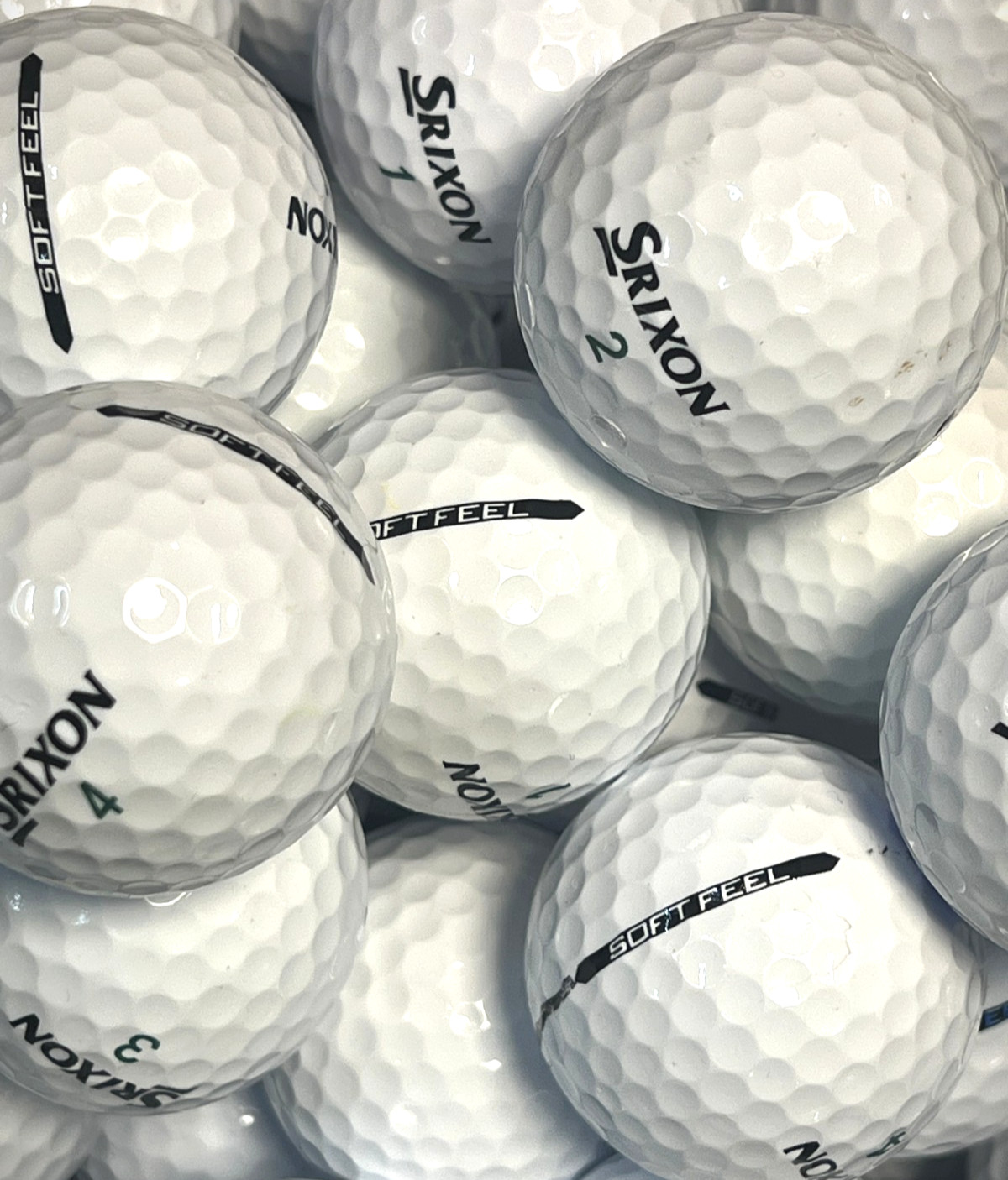 4 Dozen Near Mint AAAA White Srixon Soft Feel Used Golf Balls
