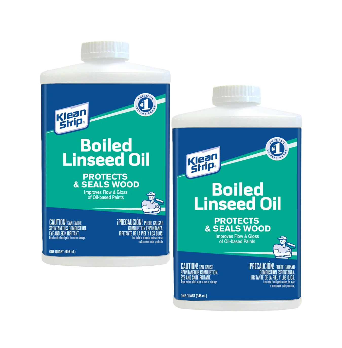 (2 Pack) Klean Strip Boiled Linseed Oil Qt