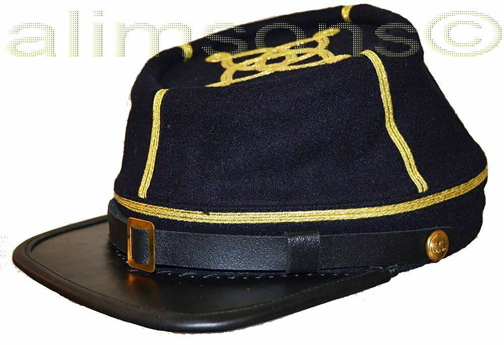 American Civil War Confederate Captain Blue Kepi Cap Hat Shiloh - ALL SIZES!!!