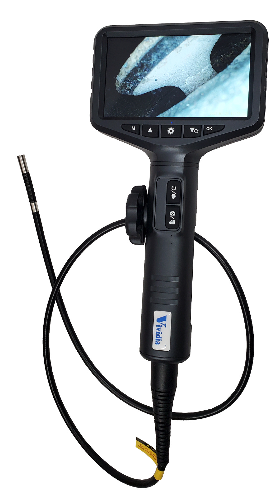 Vividia VA-650 LCD 2-Way Articulating Borescope 5" Monitor 6mm Probe Camera