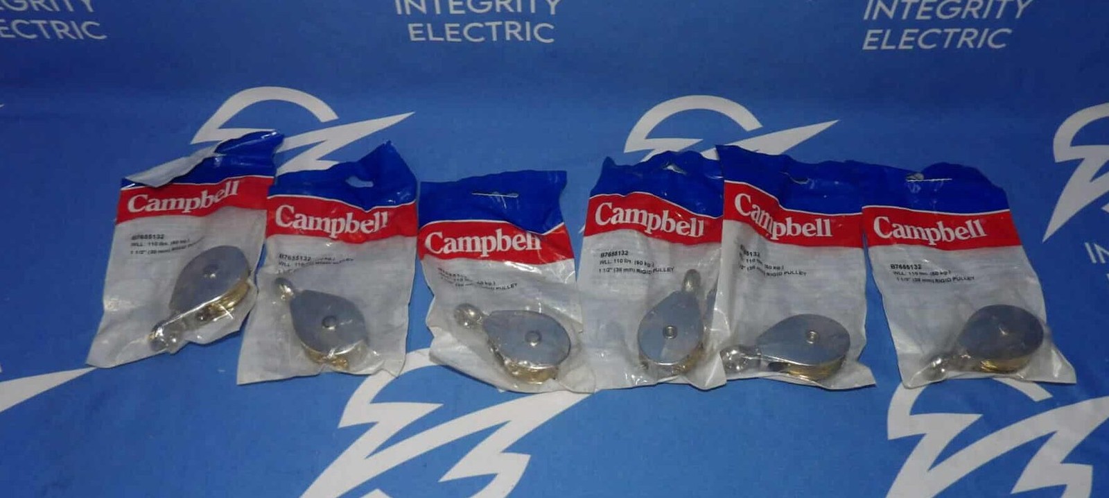 Lot of 6 NEW Campbell B7655132 7655132  110lbs 1 1/2" Pulley + 1 Year Warranty