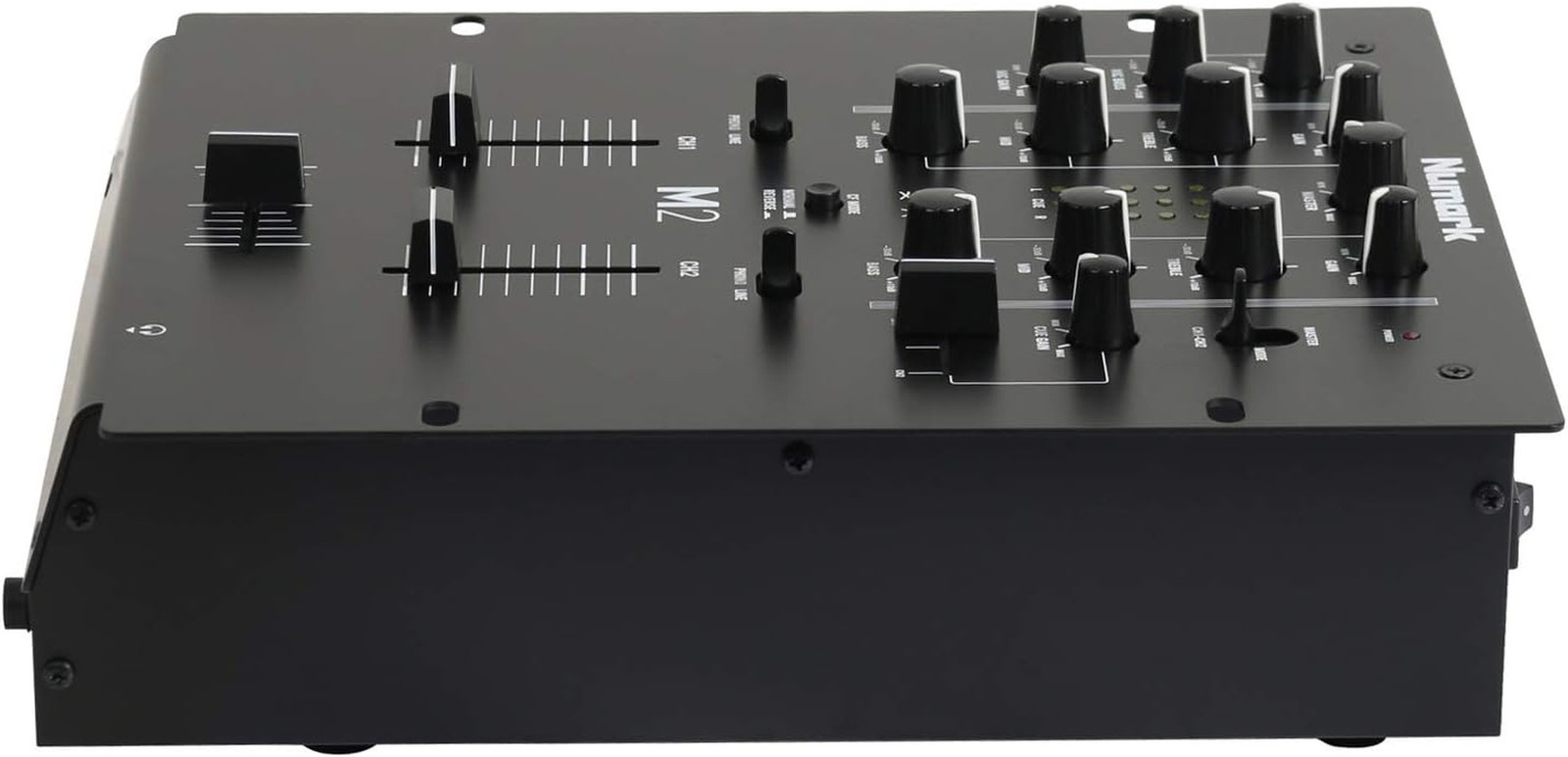 M2 - 2-Channel Scratch DJ Mixer, Rack Mountable with 3-Band EQ, Microphone Input