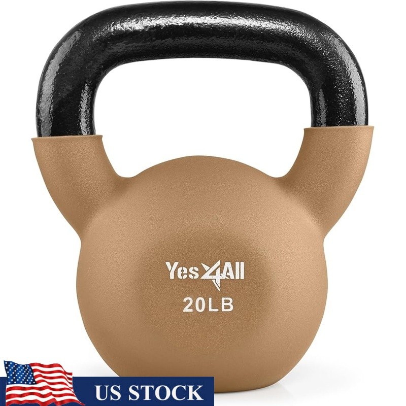 Solid Cast Iron Kettlebell Neoprene Coating Adjustable Weight Home Fitness New