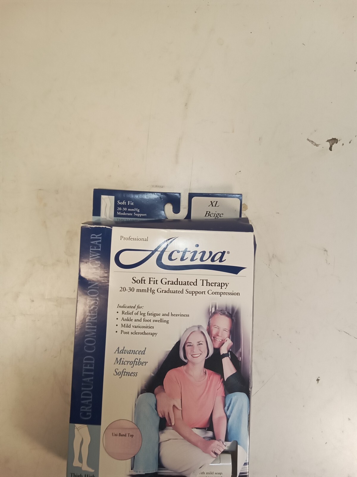 Activa Soft Fit Graduated Therapy 20-30 MMHG, Thigh High, Uni- Band Beige