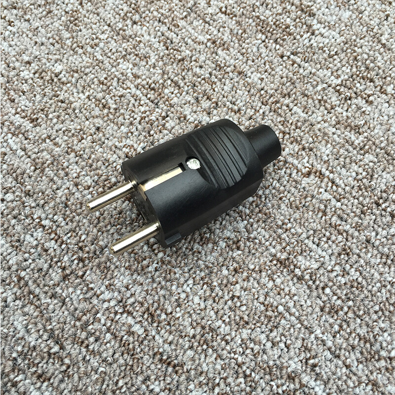 1PC 16A 250VA European Plug Power Connection Two Round Pin Plug