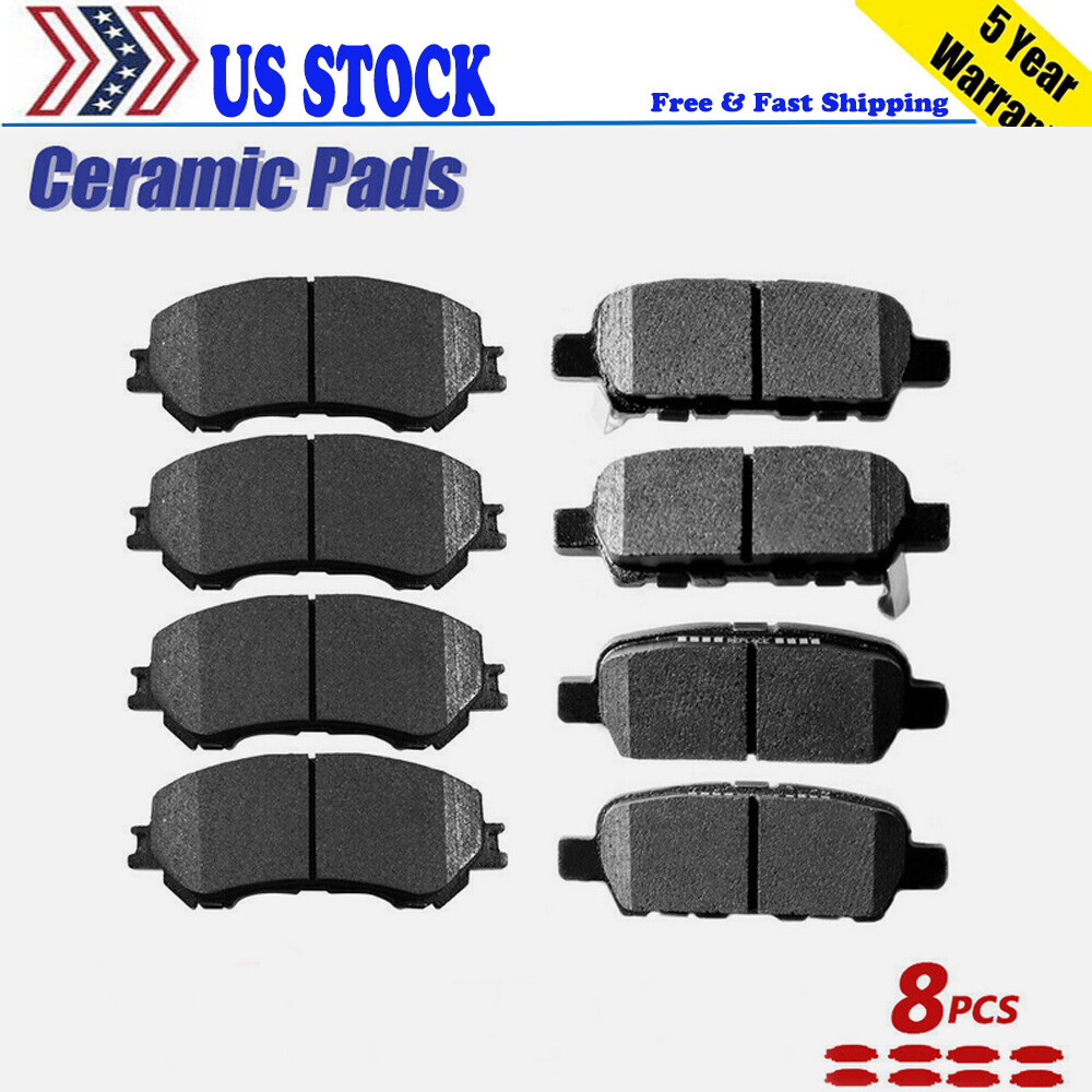 Front & Rear Ceramic Brake Pads for 2014-2019 Nissan Rogue 2017-2019 Rogue Sport