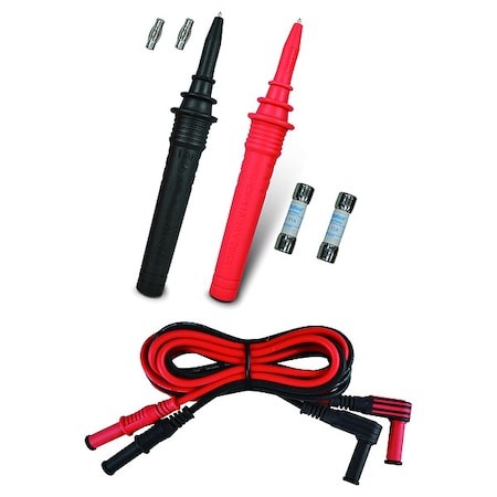 Triplett Tl15 Testleads, Black/Red, 1000V, 16Awg, 47/8Ft