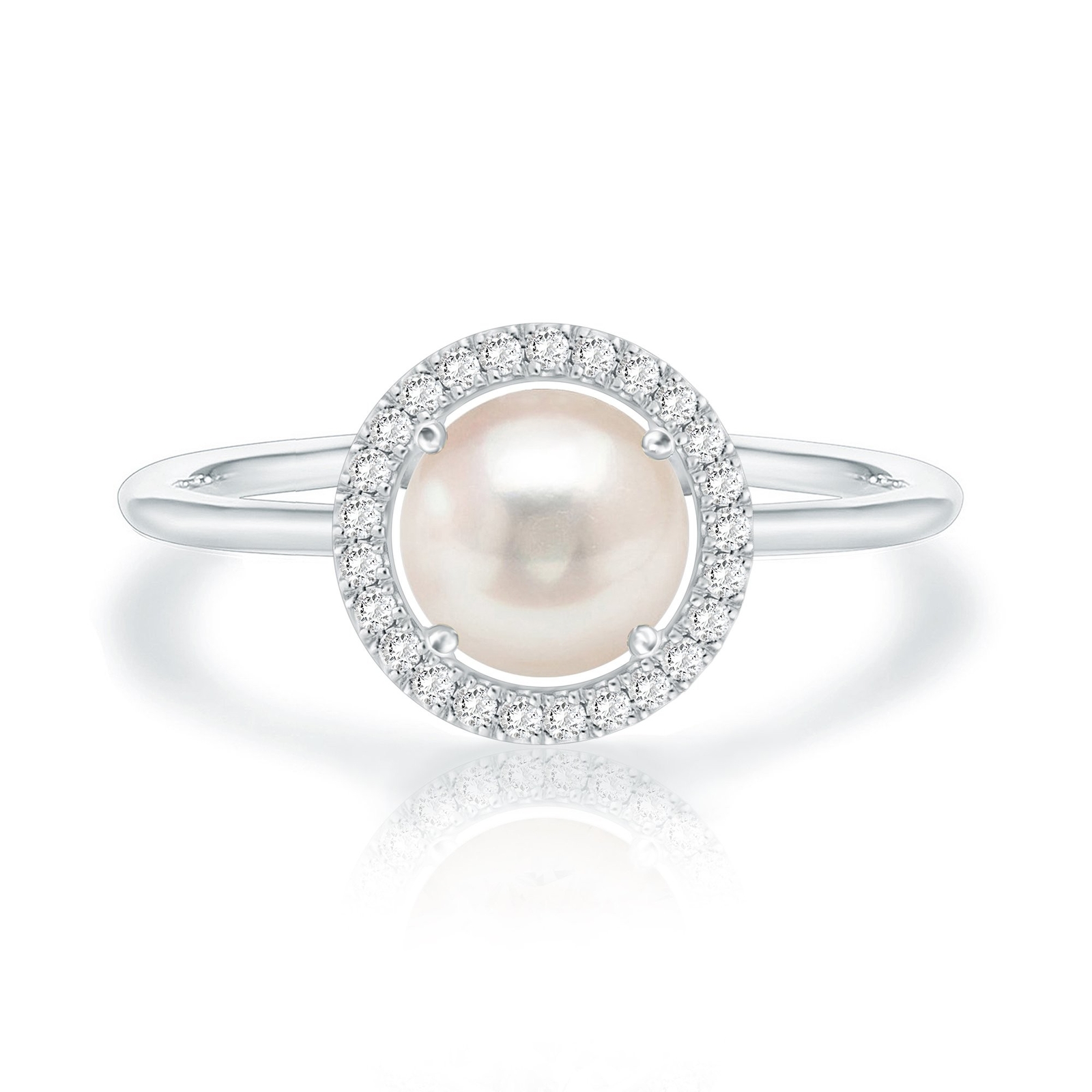 PAVOI 14K Gold Plated Crystal Birthstone Rings | Rings For Women White Gold