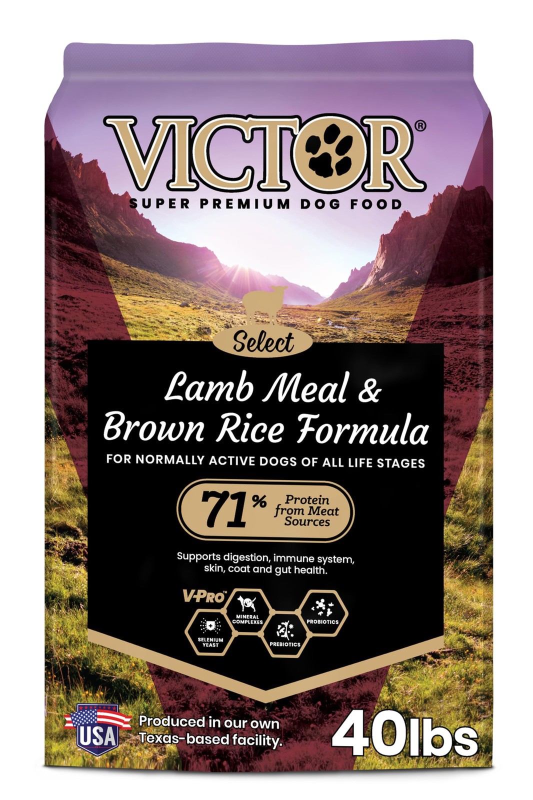 VICTOR Super Premium Dog Food – Lamb Meal & Brown Rice Formula - Gluten-Free Dry