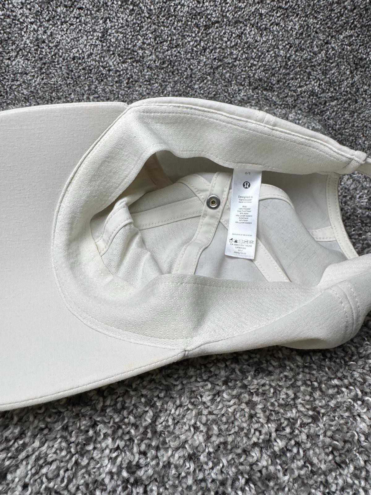 Lululemon Baller Hat Cap Strapback One Size White Adjustable Logo Solf Shell