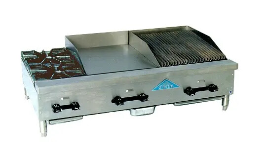 Comstock Castle FHP60-24-2RB 2 Burner & 24" Broiler & 24" Griddle Combo