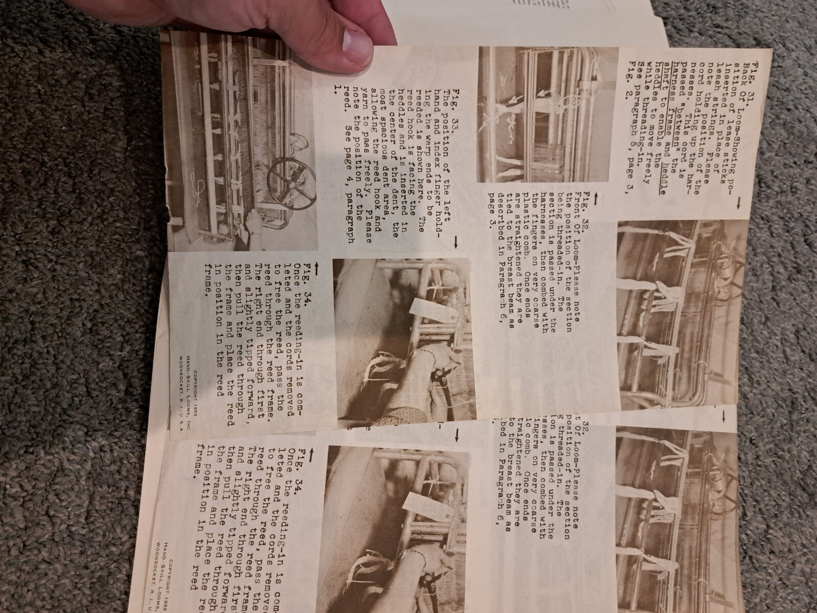 Instruction Book Hand-Skill Loom 1953 Manual