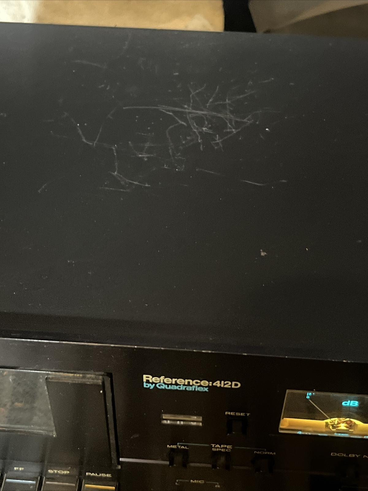 RARE QUADRAFLEX REFERENCE 412D -VINTAGE Tape Deck Needs Repair AS IS