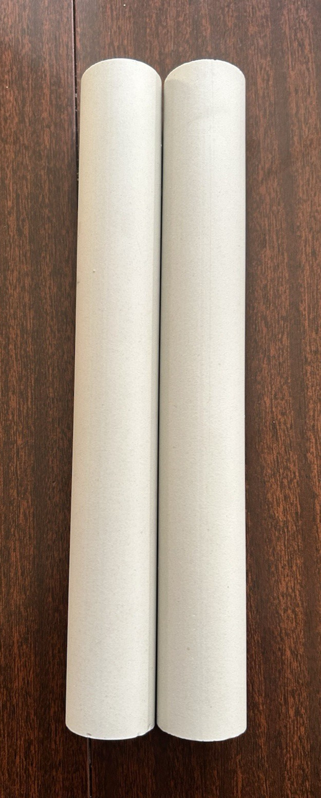 Ceramic standoffs  8  1/2" long X 1 1/8" OD, 3/4" ID (lot of 2) Brand New