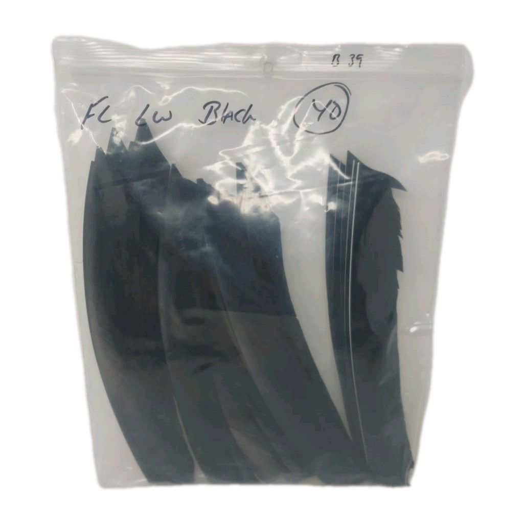 40 Count Archery Arrow Feathers FULL LENGTH 10.5" Left Wing: Black