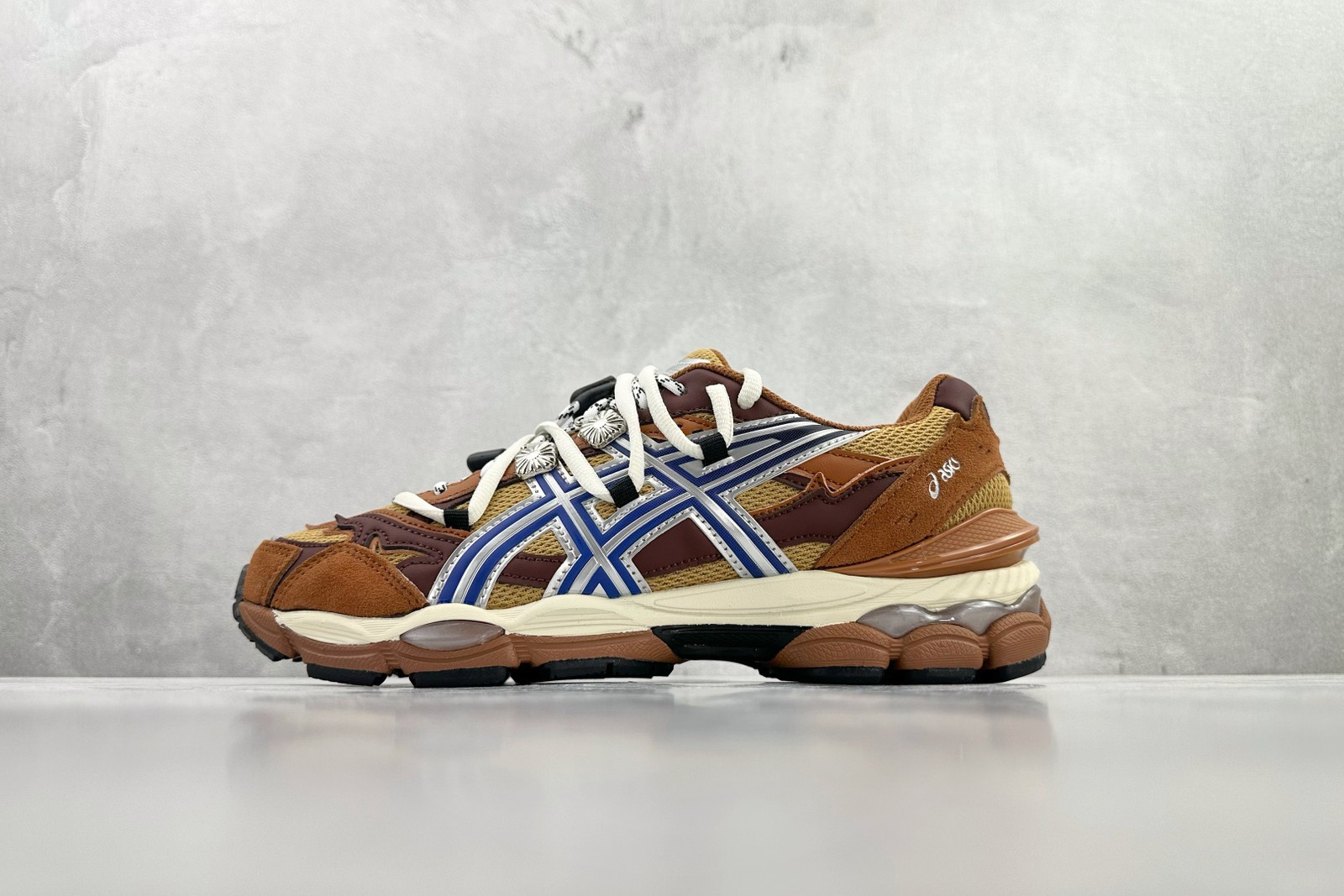 ASICS Gel-Cumulus 16 TOGA Brown Blue Pure Silver 1203A838-200 Men's Size 4-11.5