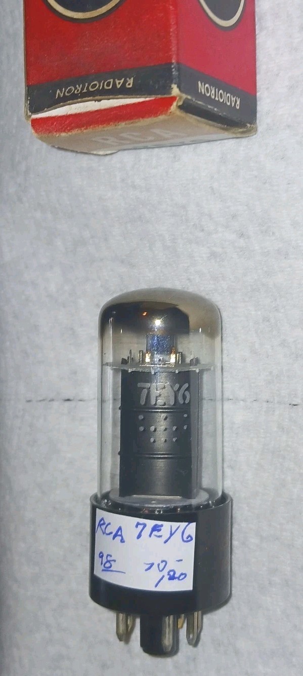 RCA 7EY6 OCTAL SOCKET PENTODE AMPLIFIER TUBE FOR RADIO,TV,AMPS TESTED GOOD