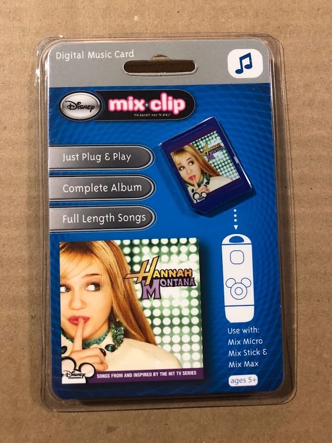 Disney Hannah Montana Mix Clip Digital Music Card Plug & Play Full-length Songs