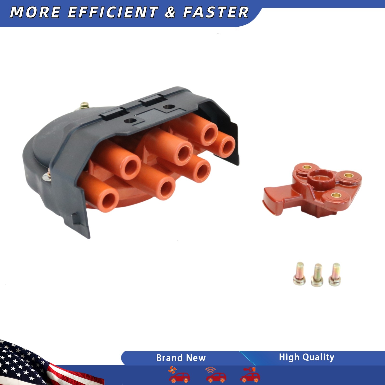 Fits BMW E23 E24 E28 E30 E31 E32 Distributor Cap&Rotor 12111725070 12111734110