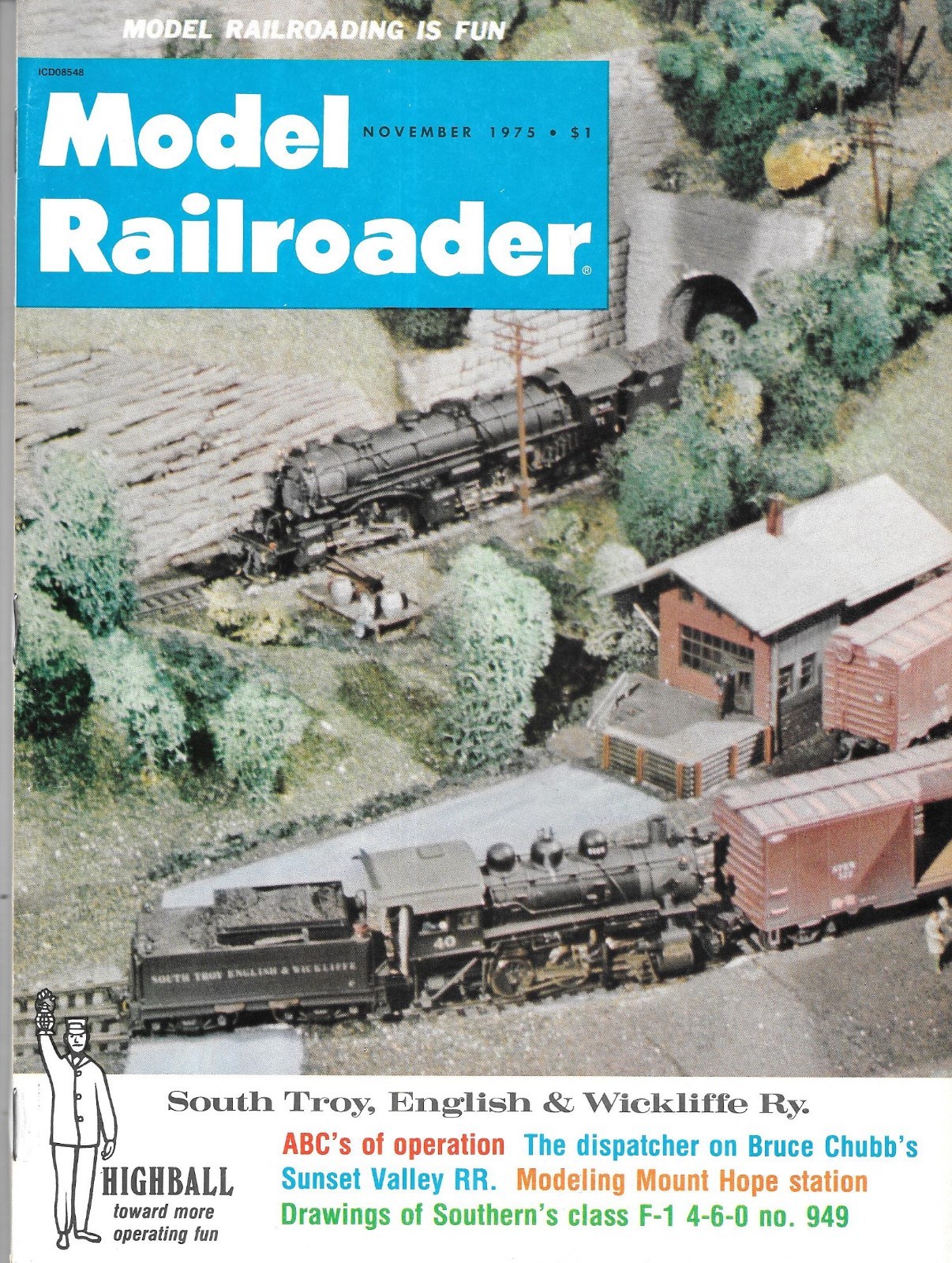 Model Railroader Nov.1975 Operation Mount Hope Station Statue HO Trolly Layout