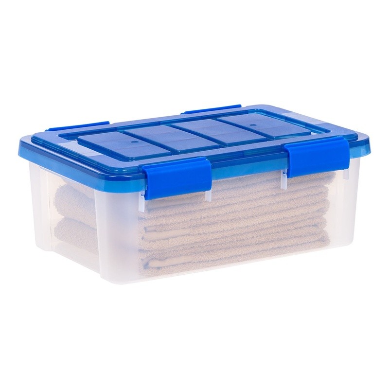 Airtight Clear Storage Bins W/ Lids Stackable Heavy Duty Organizing Totes New