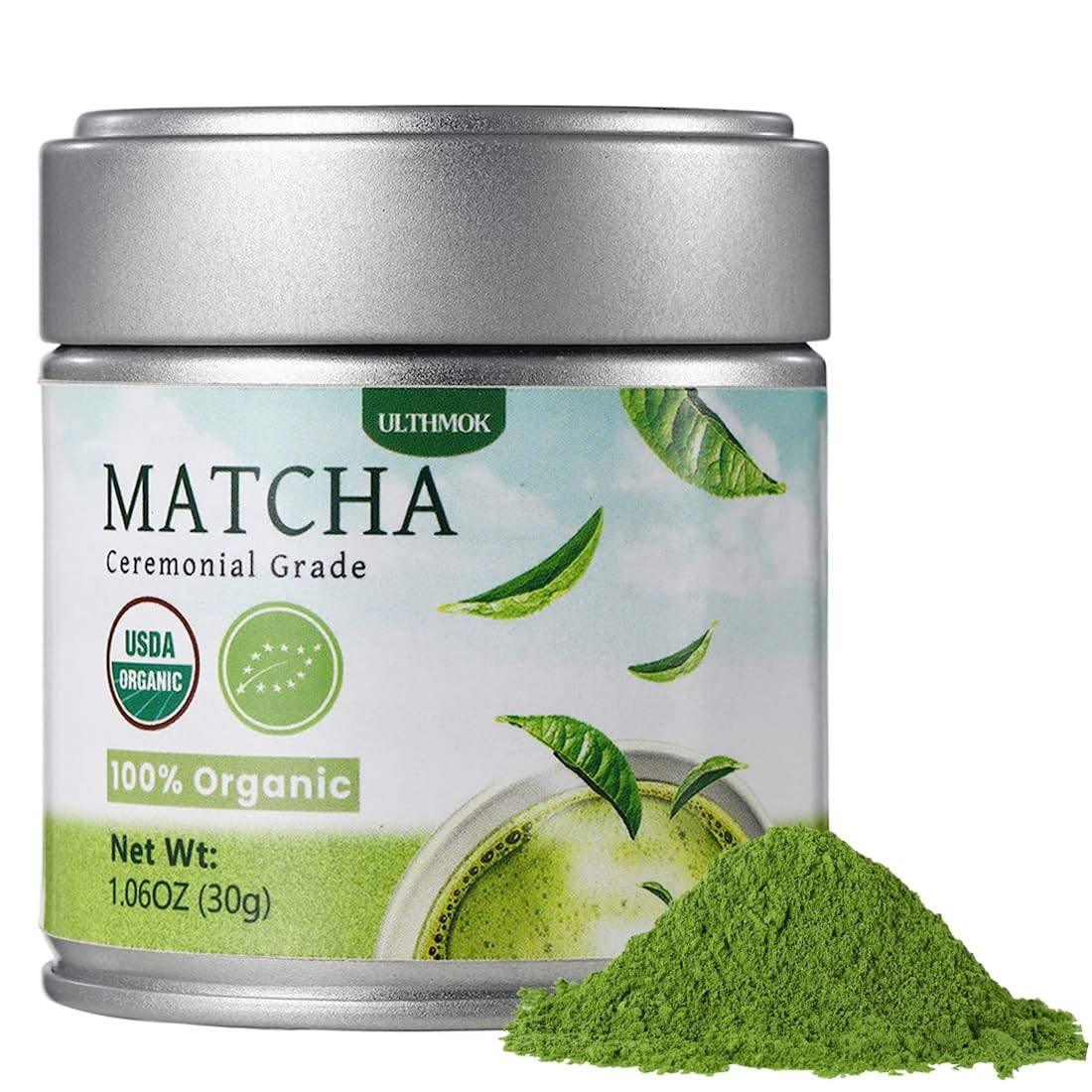 Ceremonial Grade Matcha Green Tea Powder 100% Organic Vegan Gluten Free 30g