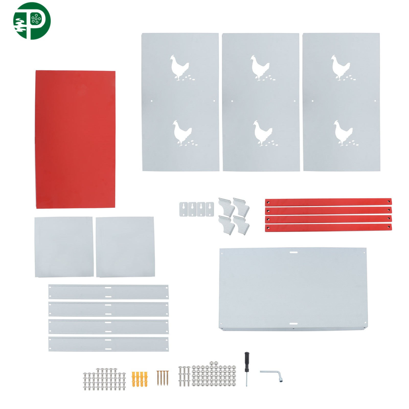 Metal Poultry Nest Box Chicken Nesting Boxes 4 Compartment For Hens Wall Mount