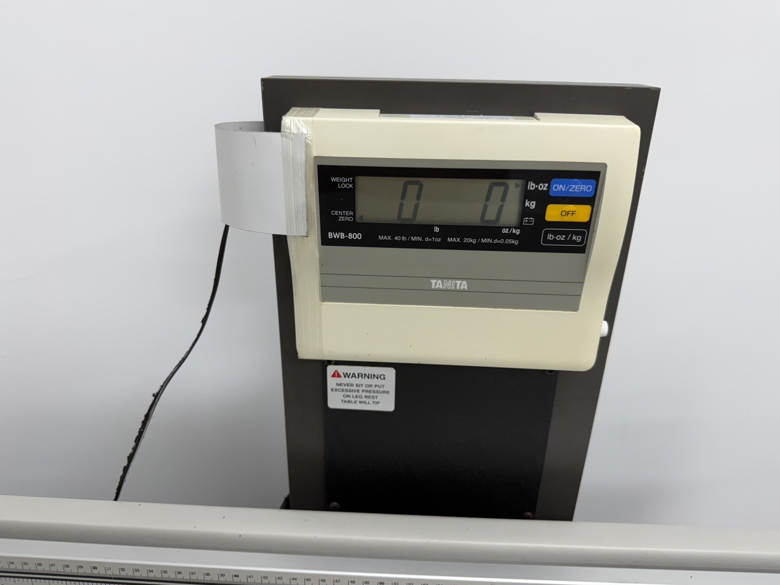 TANITA PEDIATRIC EXAM TABLE WITH DIGITAL SCALE & SECA HEIGHT RULER