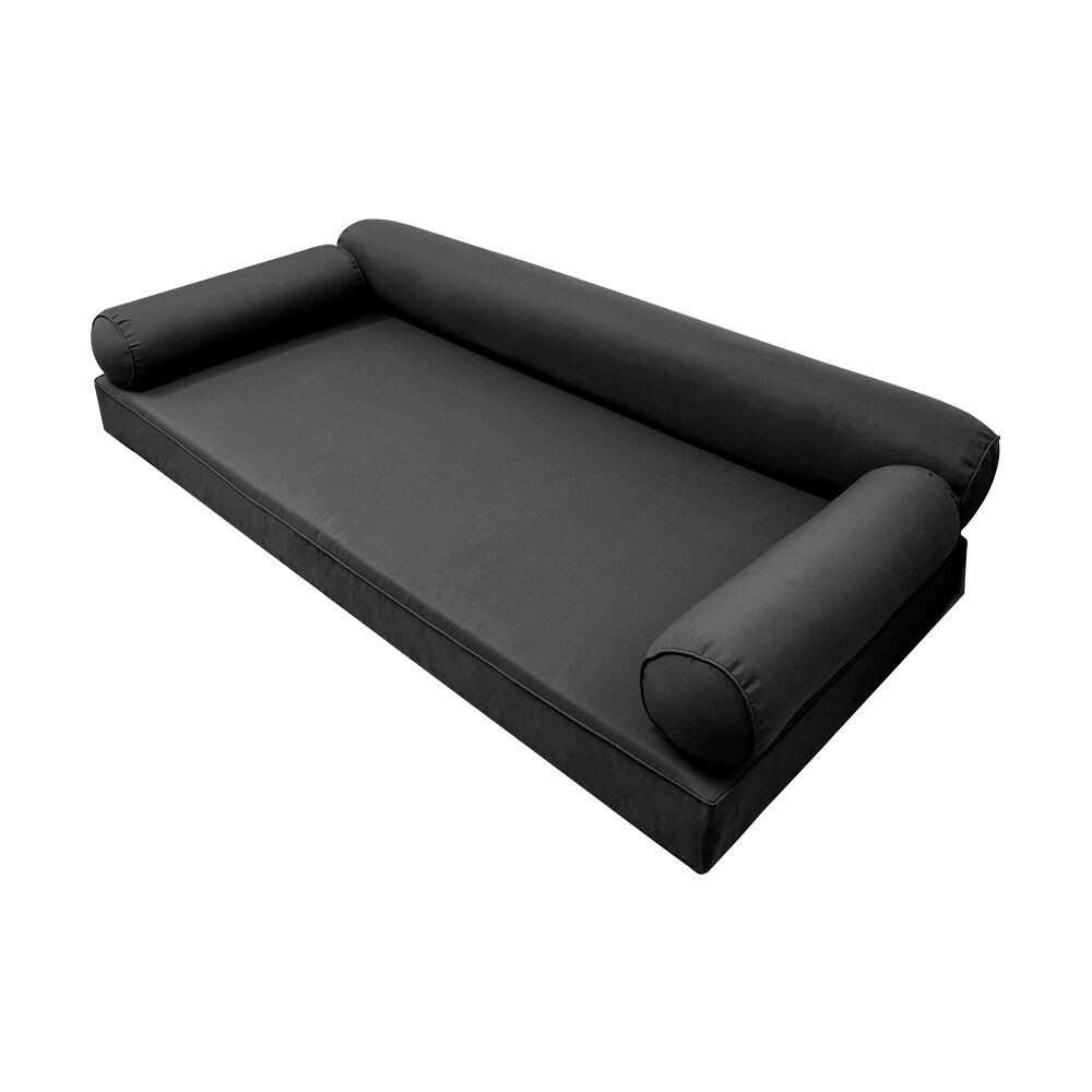 |SLIPCOVER ONLY|S6 Daybed Mattress Bolster Pillow Covers Piped Trim Crib AD003