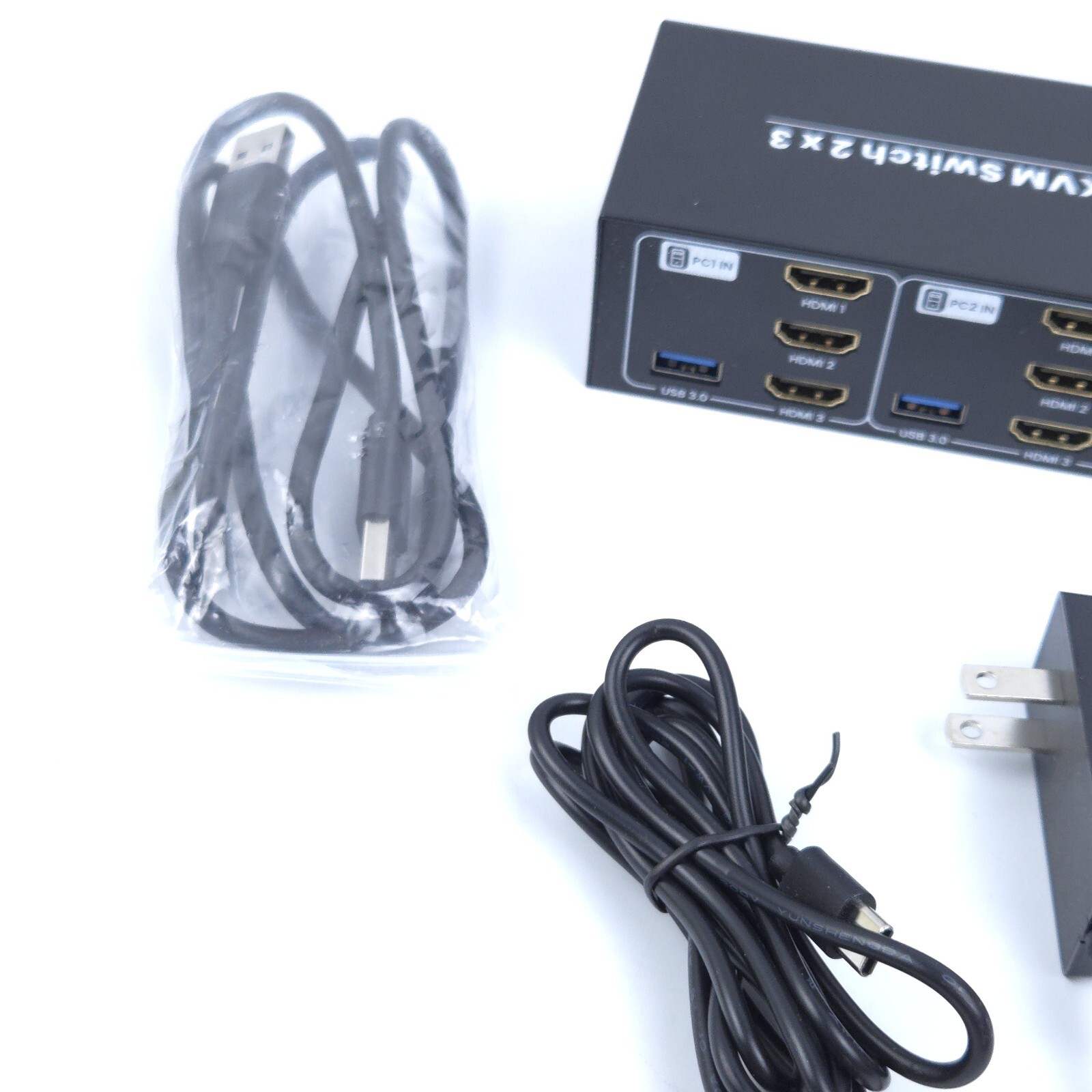 8K HDMI KVM Switch 2x3 2 In 3 Out (No Pushbutton Switch)