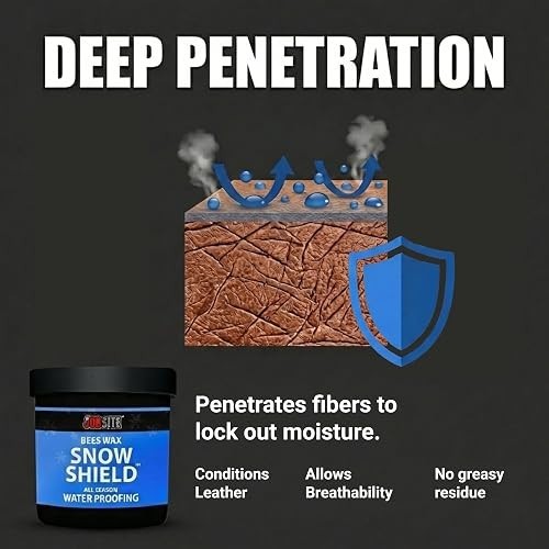 Snow Shield Waterproof Beeswax - Original Formula - Leather Protector - 6 oz