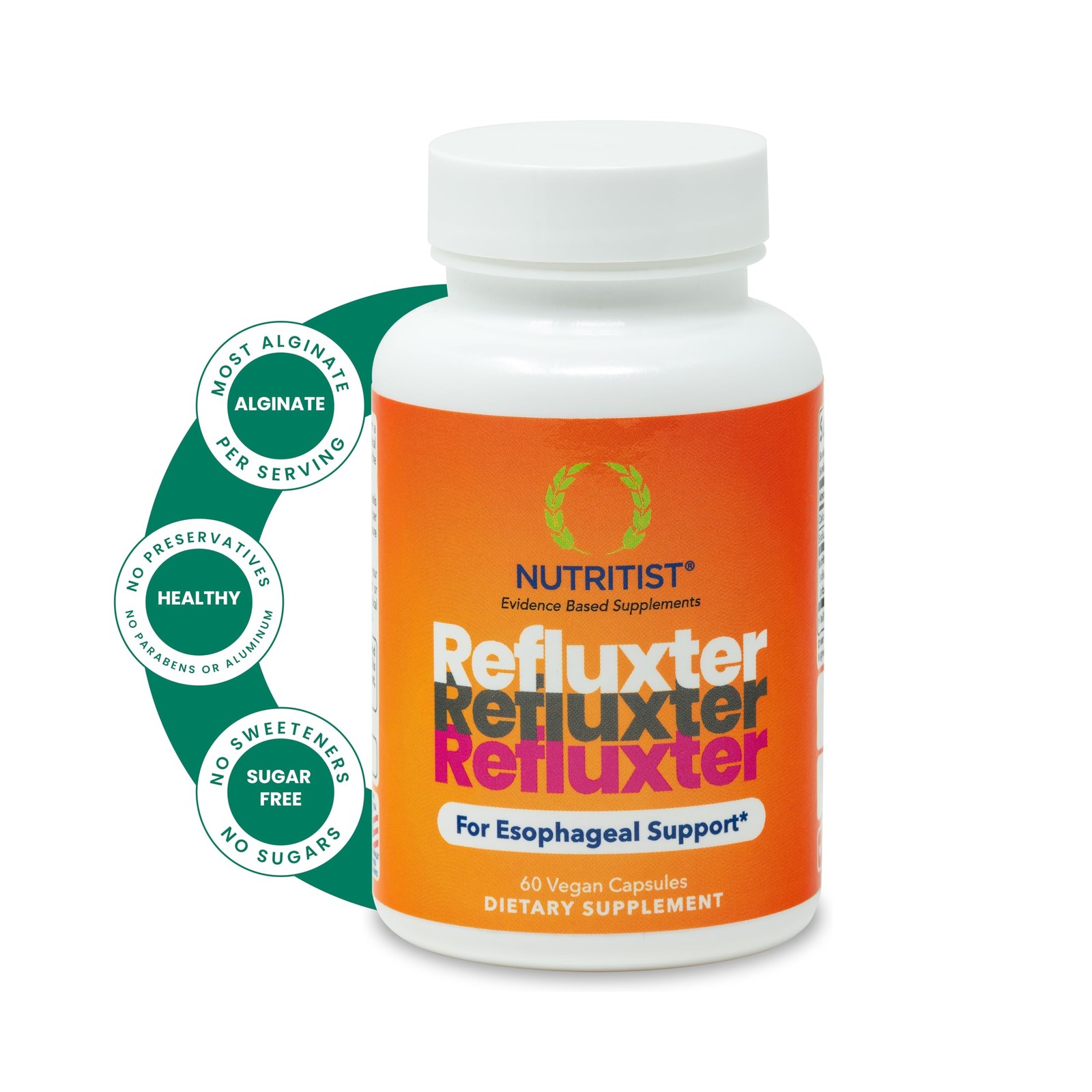 Sodium Alginate Capsules Acid Reflux GERD Relief LPR Silent Reflux Heartburn