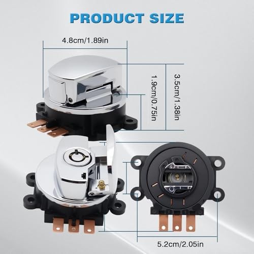 Ignition Switch Lock with 2*Keys Compatible with Harley-Davidson Road King